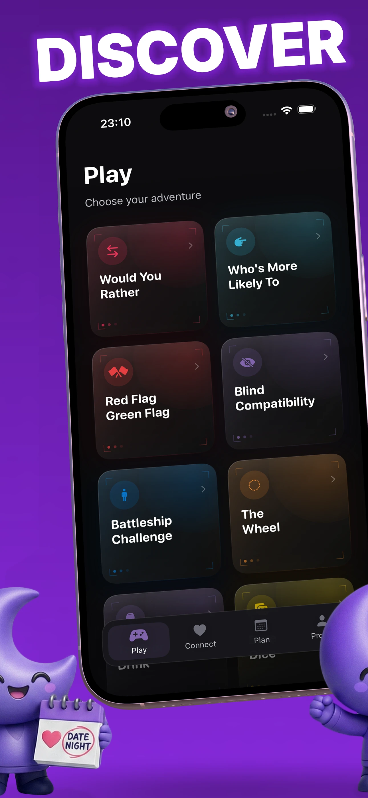 Couples profile customization and relationship setup